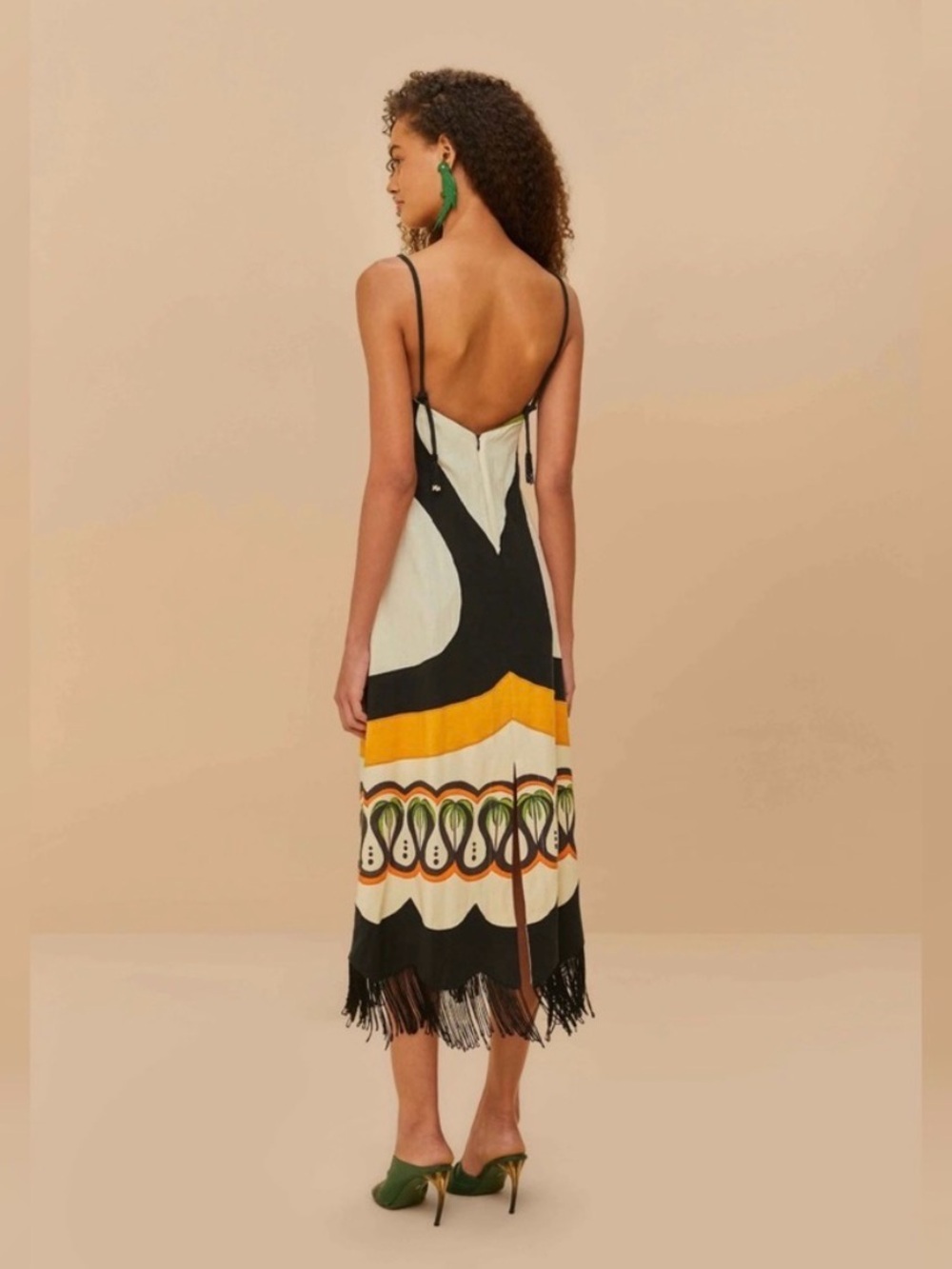Farm Rio Off-White Coconut Tree Flow Lenzing™ Ecovero™ Euroflax™ Dress 👗 🥥 🌴 - Picture 2 of 10